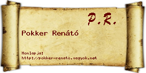 Pokker Renátó névjegykártya