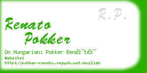 renato pokker business card